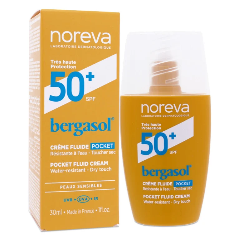 Noreva Bergasol SPF50+ Crema Fluido Pocket 30 ml — Solare viso