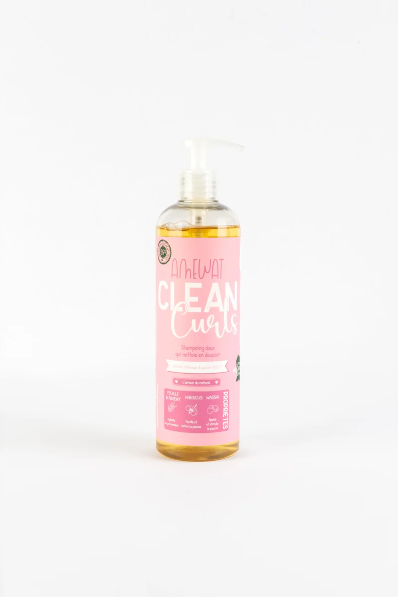 Clean Curls 🫐 Shampoing ultra doux à la feuille d'argent et hibiscus LFB