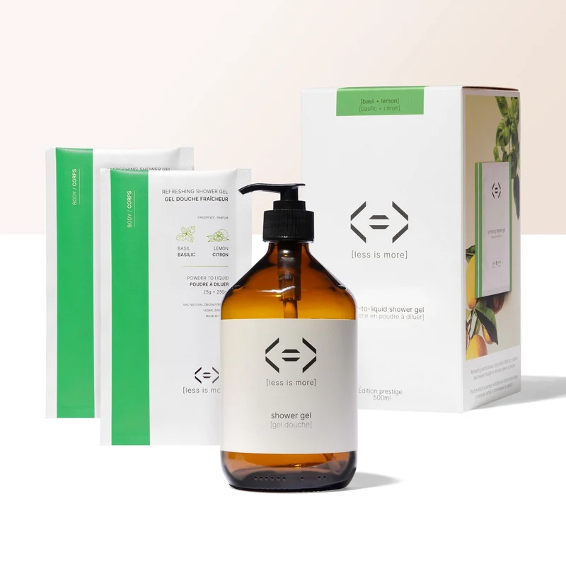 coffret prestige - gel douche fraîcheur 500 ml [basilic + citron]