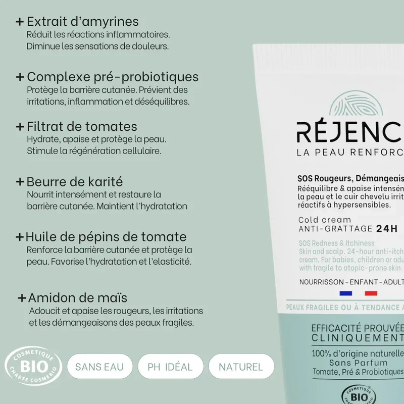 Cold cream SOS rougeurs, démangeaisons - 150mL - Bébé