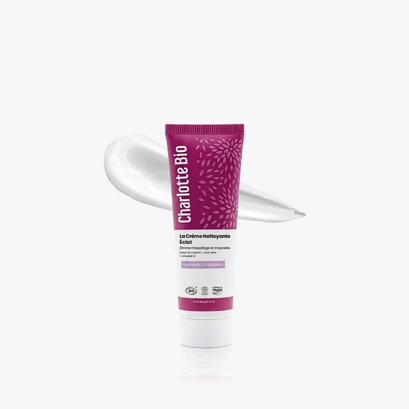 Crème nettoyante visage éclat bio