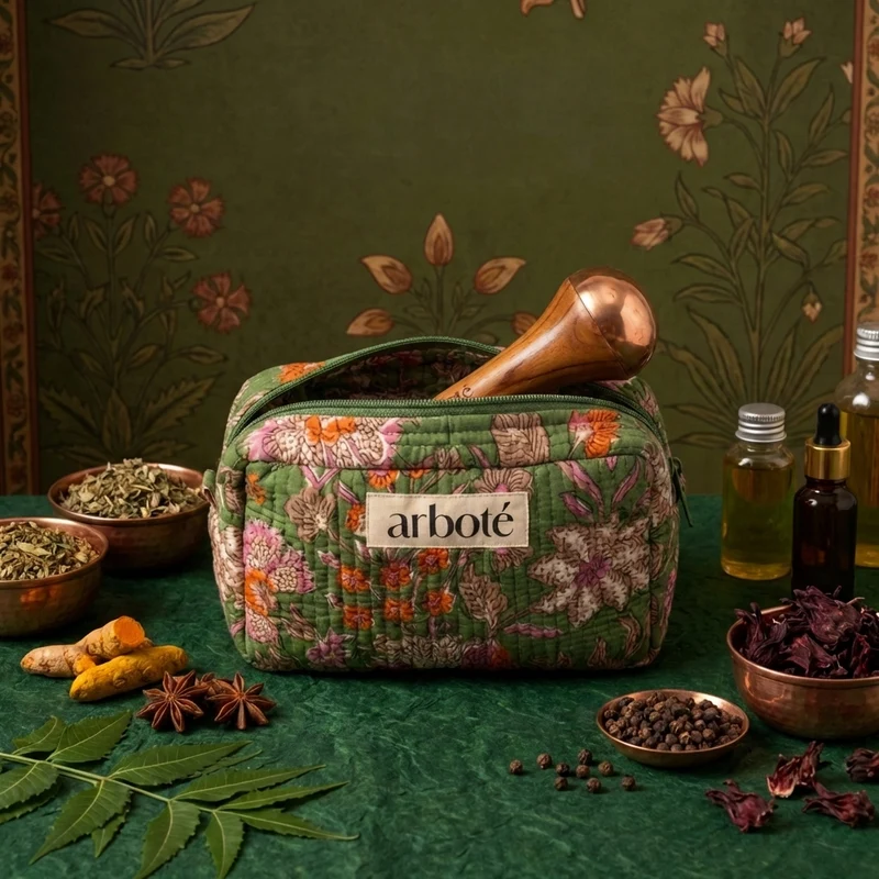 Trousse de beauté en coton