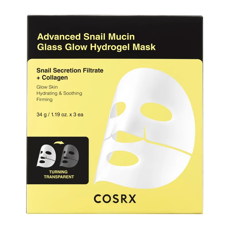 Cosrx Advanced Bava di Lumaca Glass Glow Hydrogel 34g 3 pz — Maschera viso