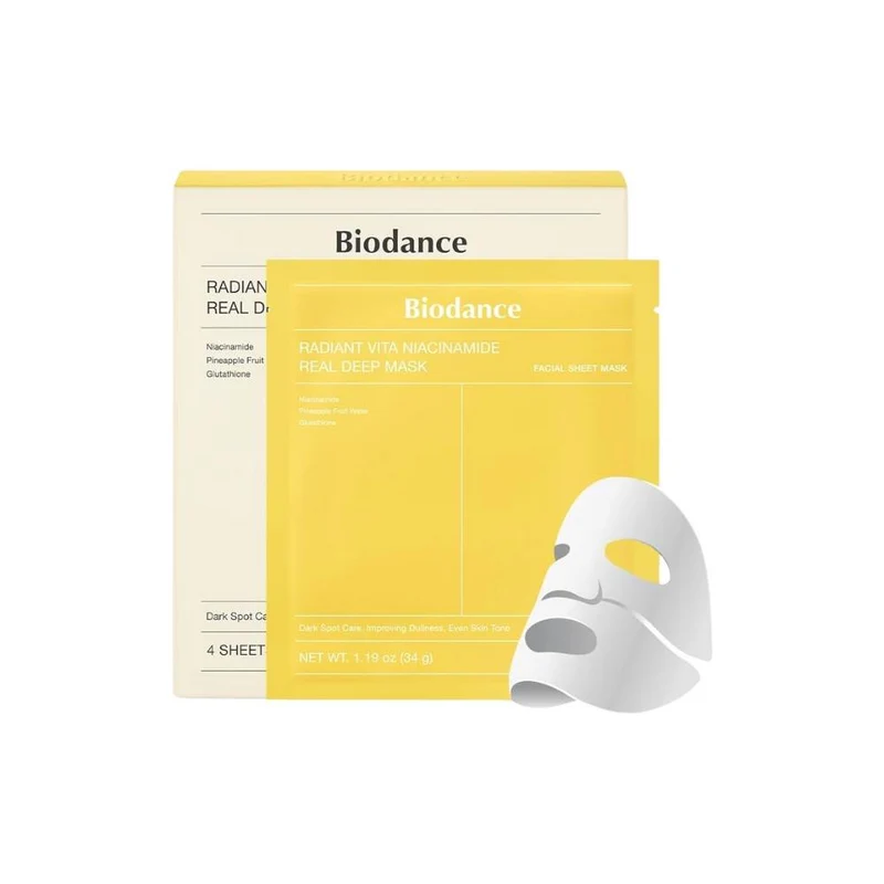 Biodance Radiant Vita Niacinamide Real Deep Maschera Viso Illuminante 34g — Maschera viso