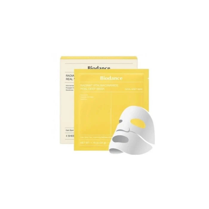 Biodance Radiant Vita Niacinamide Real Deep Maschera Viso Illuminante 34g — Maschera viso