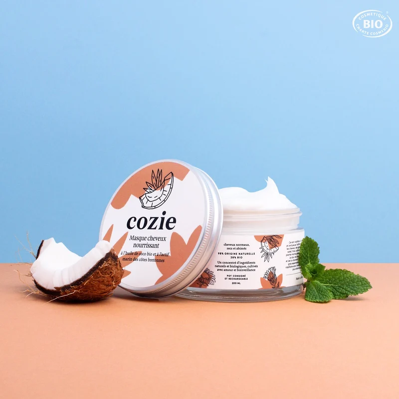 Masque cheveux nourrissant à l’huile de coco bio et à l’actif marin breton