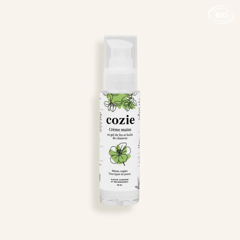Crème mains au gel de lin et huile de chanvre
