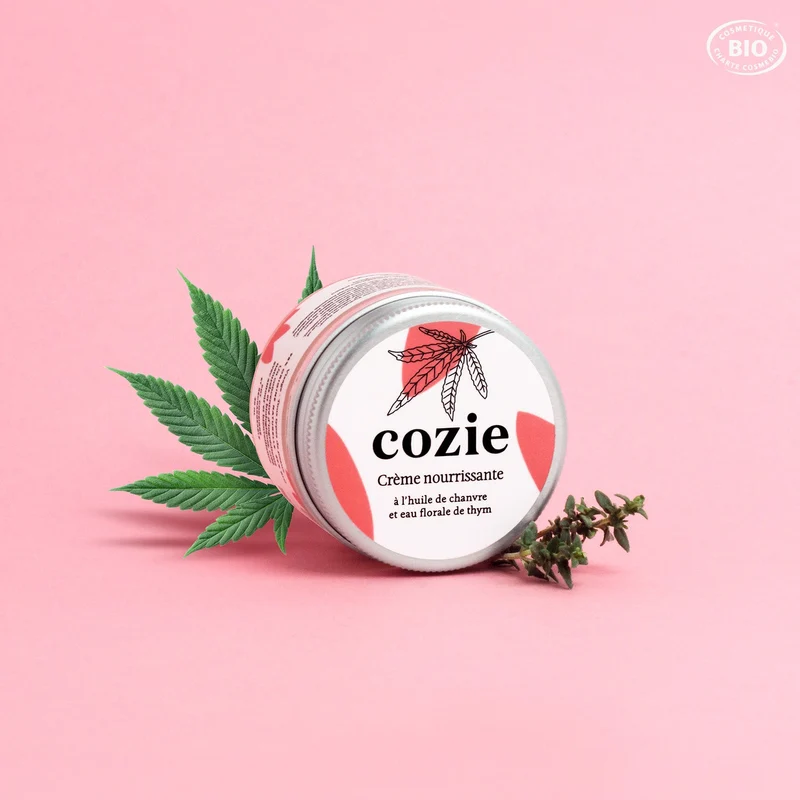 Crème nourrissante à l’huile de chanvre et eau florale de thym