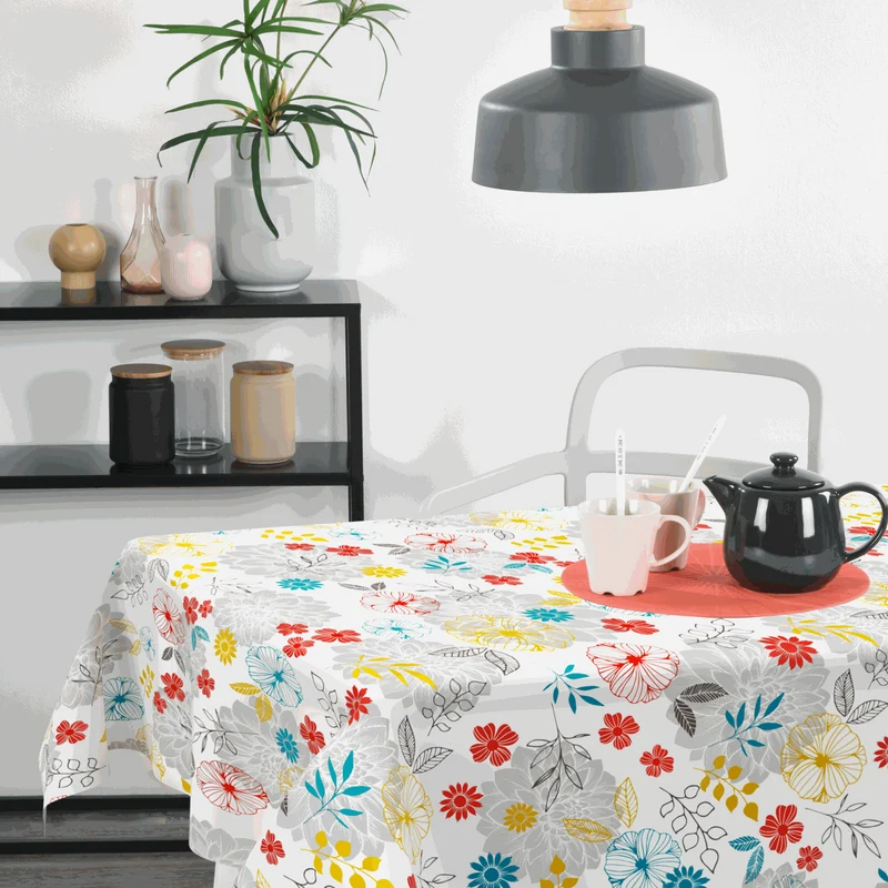 Wachstischdecke Blumen