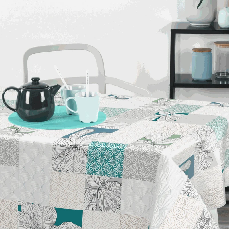 geprägte Wachstischdecke Patchwork
