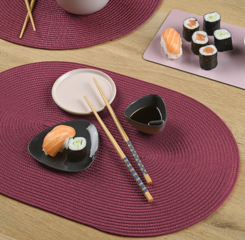Gewebtes Tischset, oval
