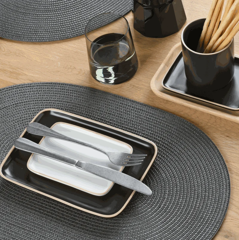 Gewebtes Tischset, oval