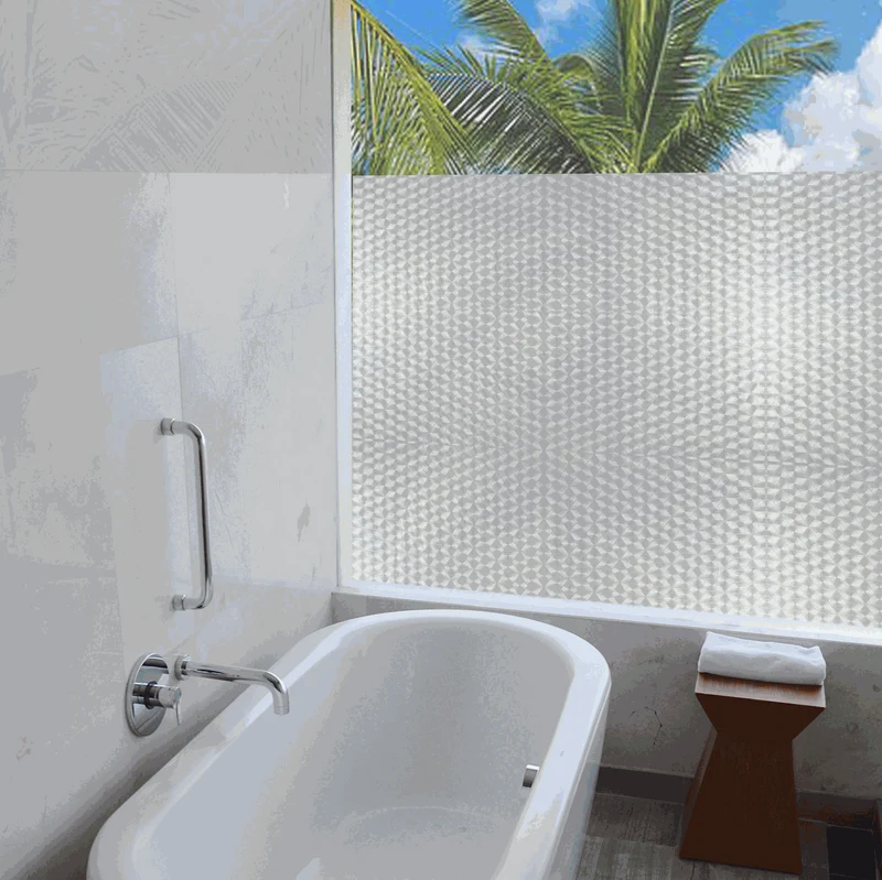 Vitrostatic Sichtschutzfolie Fenster "Geometrisches Muster kantig"
