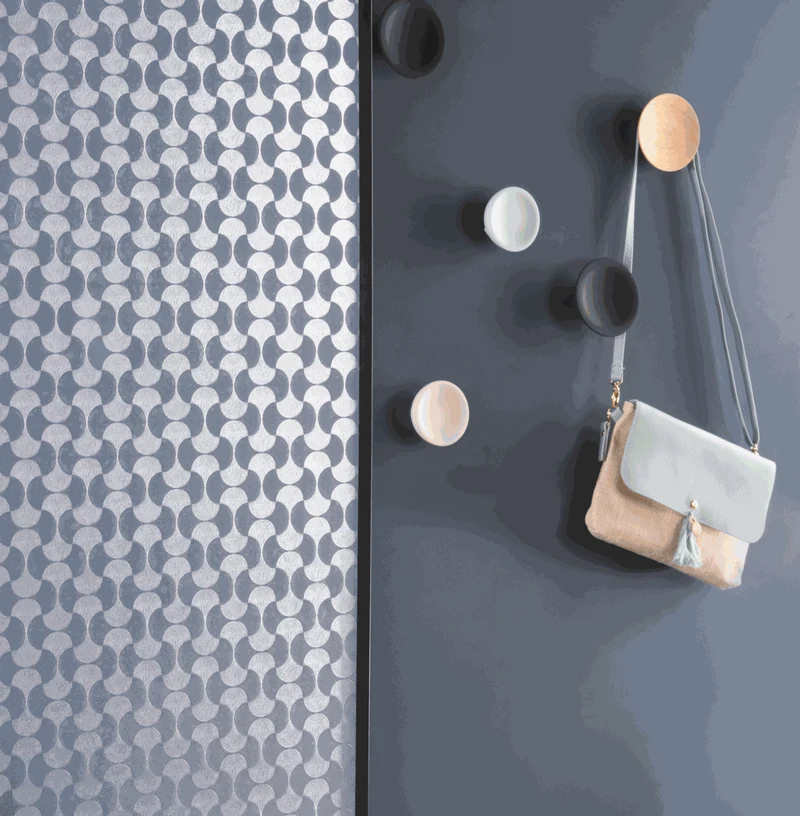 Vitrostatic Sichtschutzfolie Fenster "Geometrisches Muster rund"