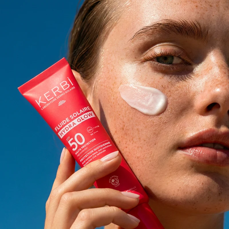 Fluide solaire Glow visage SPF50