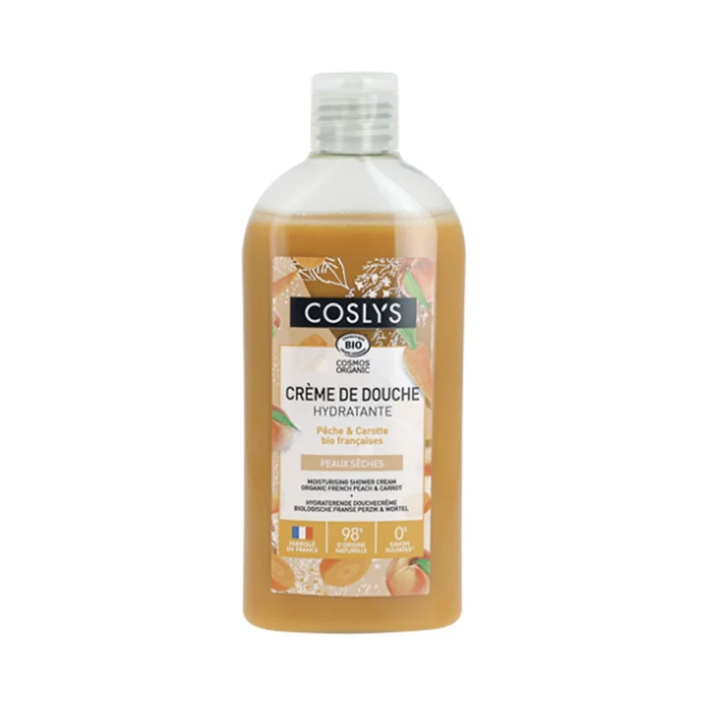Coslys • Crème de Douche hydratante pêche-carotte 250ml