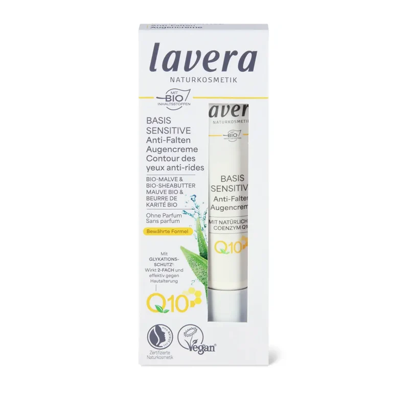 Lavera • Anti-Ageing Eye Cream Q10 / Crème Contour des Yeux Anti-Âge Q10 "Basis Sensitiv"