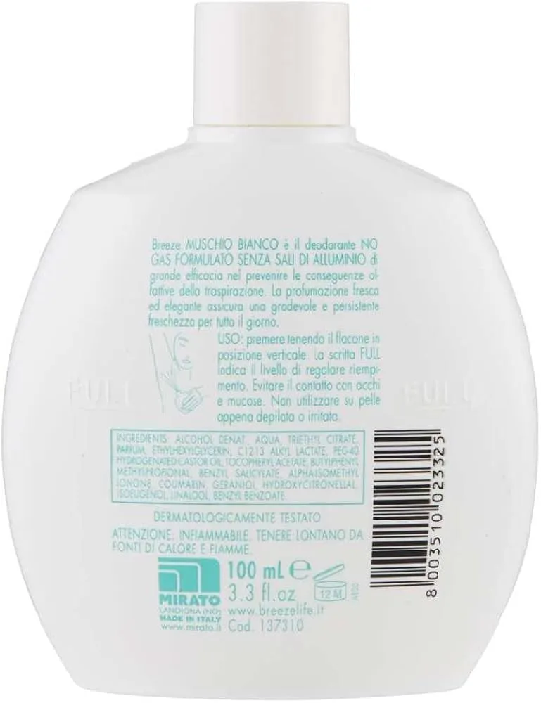 Breeze Deodorante squeeze Muschio bianco 100 ml — Deodorante