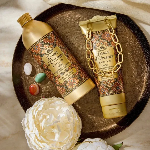 Tesori d'oriente Bagno Crema Aromatico Royal Oud Yemen E Olio Di Sesamo 500 ml — Bagnoschiuma