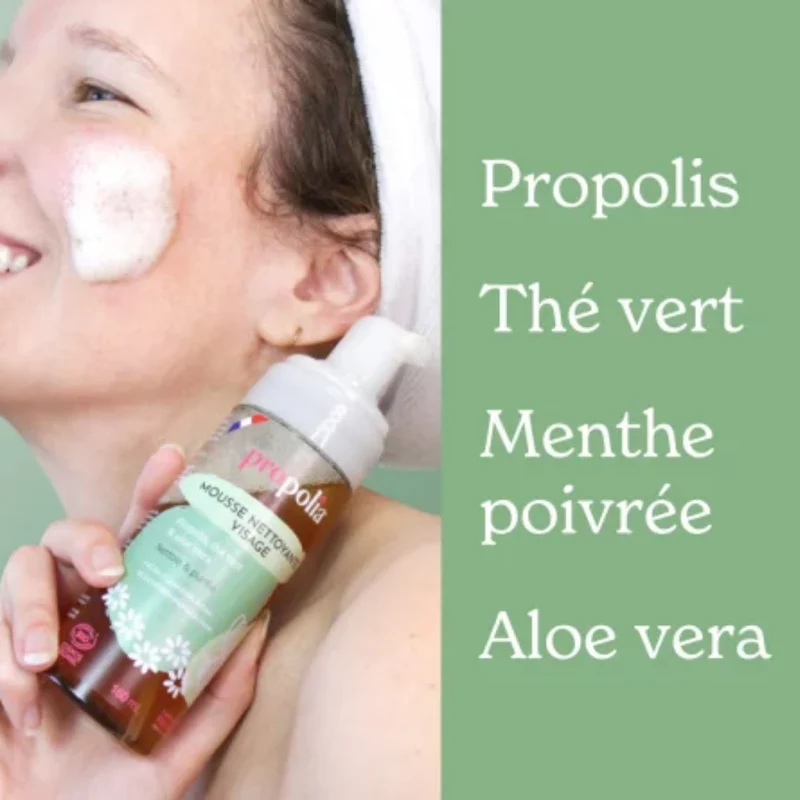 Mousse Nettoyante - Propolis Thé Vert et Aloe Vera