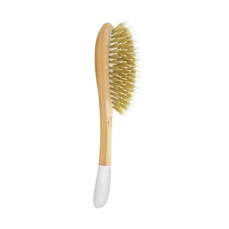 Brosse en bois démêlante et lissante - Picots sanglier / nylon