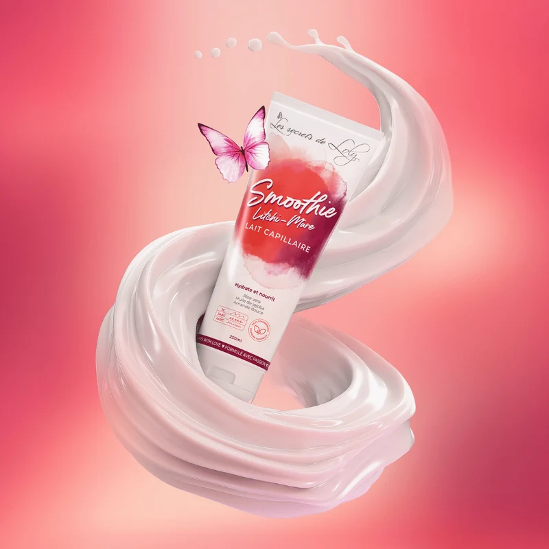 Lait Sans Rinçage Capillaire - Smoothie Litchi/Mûre
