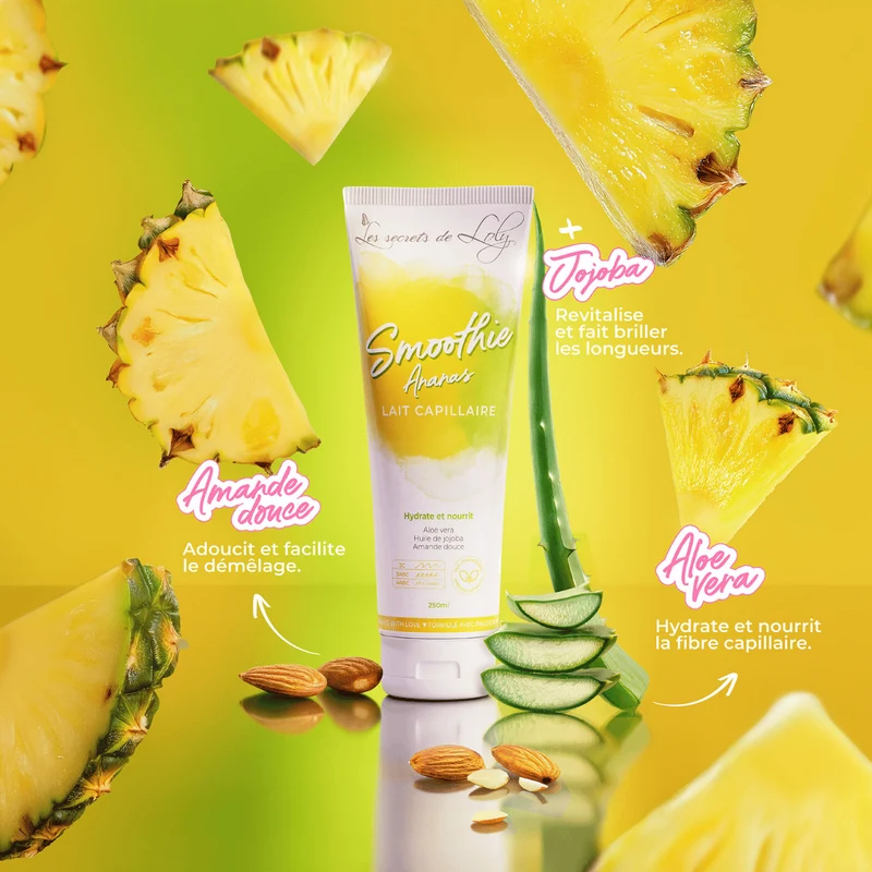 Lait Sans Rinçage Capillaire - Smoothie Ananas