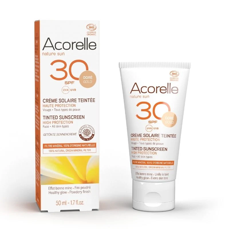 Crème Solaire Teintée Dorée SPF 30