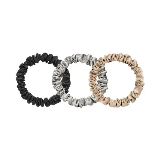 Silk Scrunchie Set - 3 x Größe XS