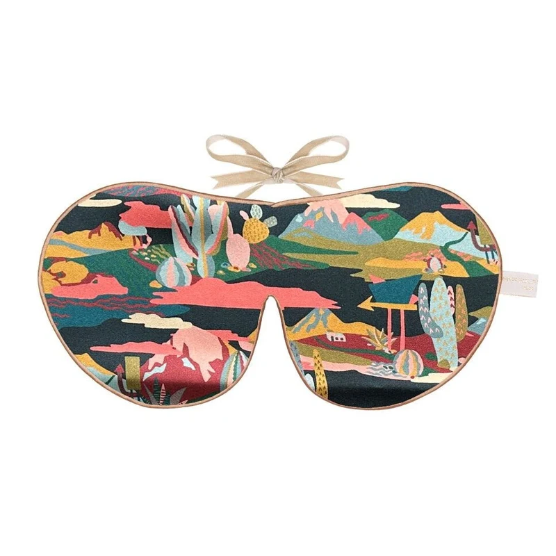 Printed Silk Lavender Eye Mask Nirvana Belgravia