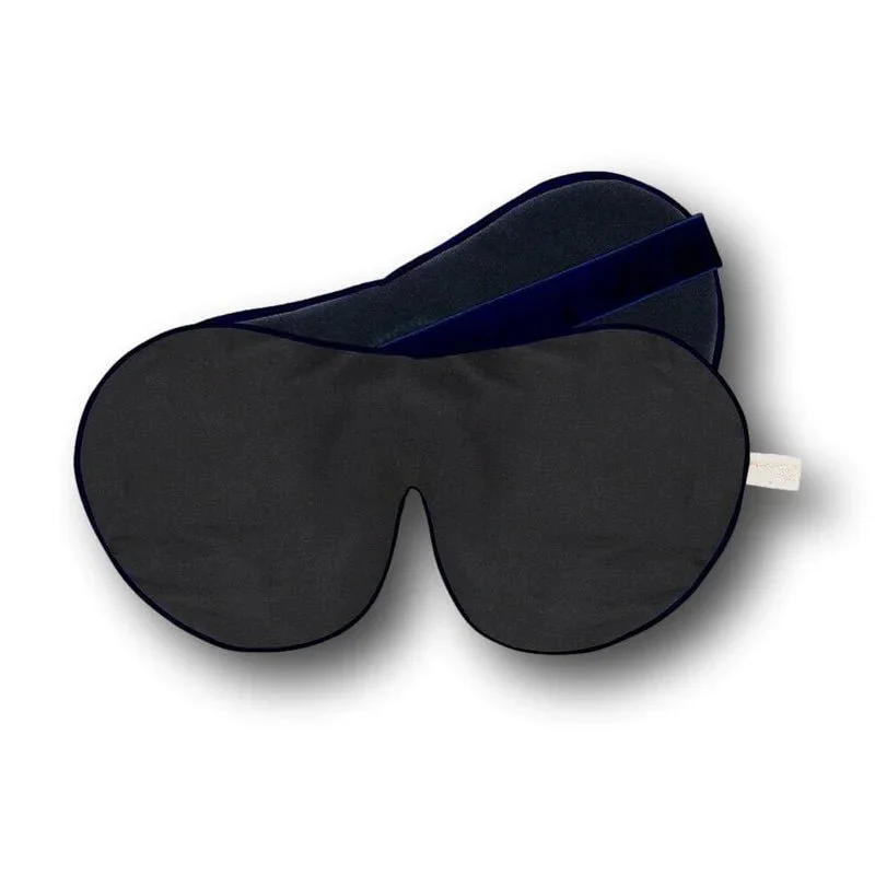 Pure Mulberry Silk One Strap Eye Mask Black Unscented