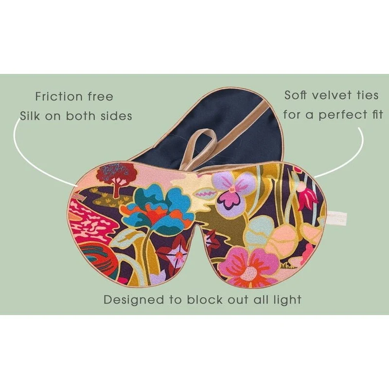 Printed Silk Lavender Eye Mask Autumn