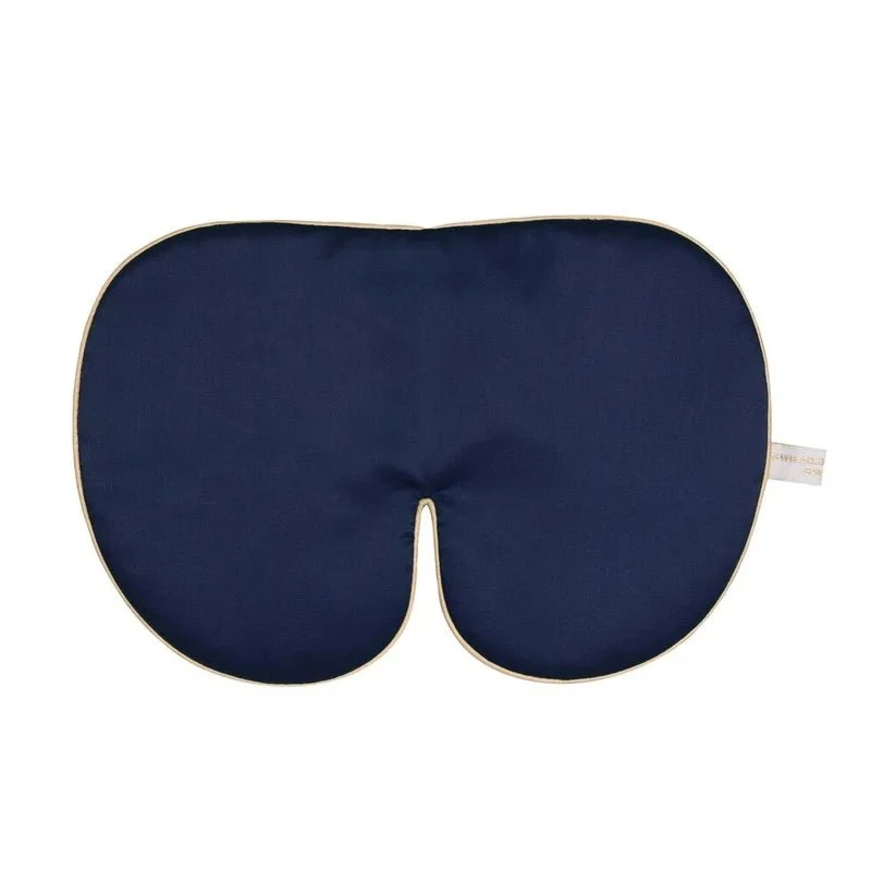 Deluxe Silk Eye Mask One Strap Navy