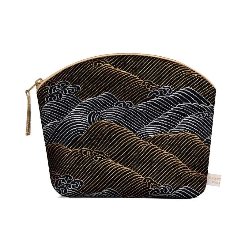 Lavender Make-Up Bag Gold Waves