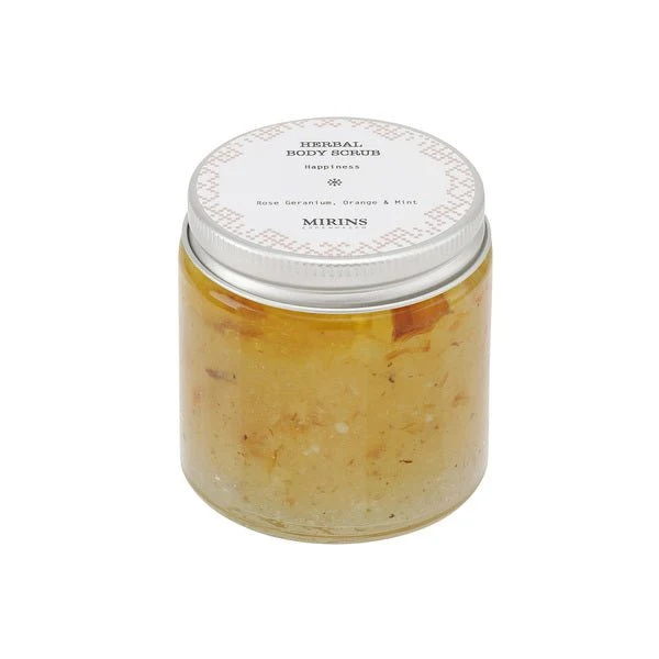 Body Scrub Happiness - Rose Geranium, Orange & Mint 120 ml