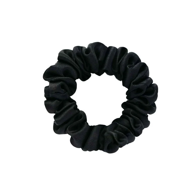 Silk Scrunchie Midnight Black