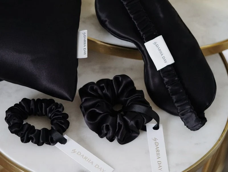 Silk Eye Mask Midnight Black