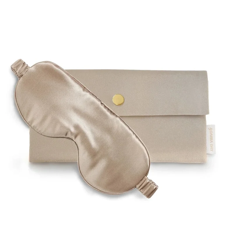 Silk Eye Mask French Beige