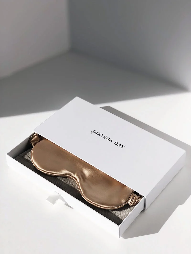 Silk Eye Mask French Beige