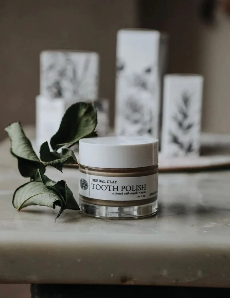 Tooth Polish: Herbal Clay, Activated with Myrrh + Neem 85 g