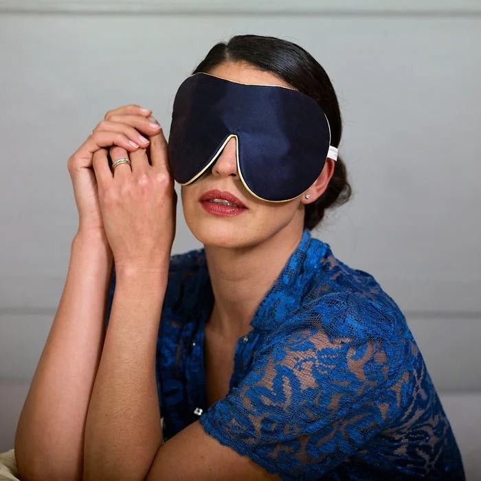 Printed Silk Lavender Eye Mask Rainbow Rock Liberty Print