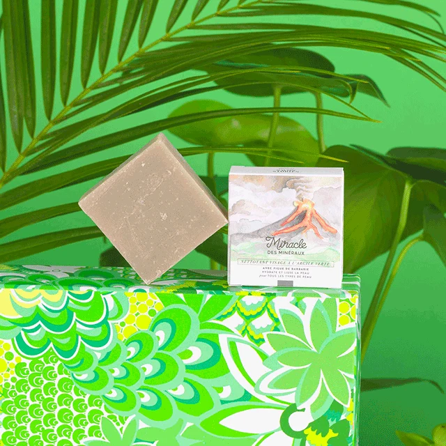 Nettoyant Visage Solide à l'Argile Verte « Miracle des Minéraux »