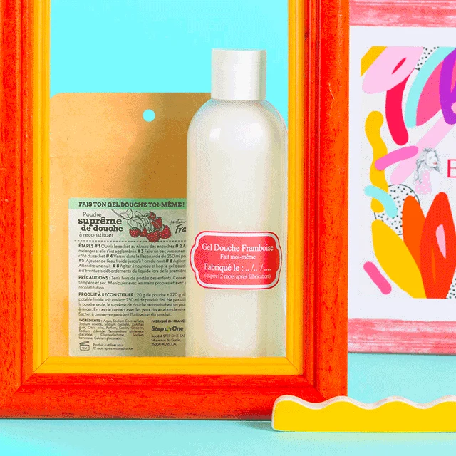 Gel Douche en Poudre à Reconstituer + Son Flacon Rechargeable