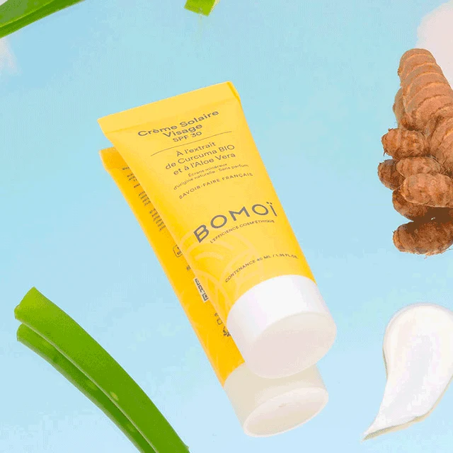 Crème Solaire Visage SPF30 à l'Extrait de Curcuma
