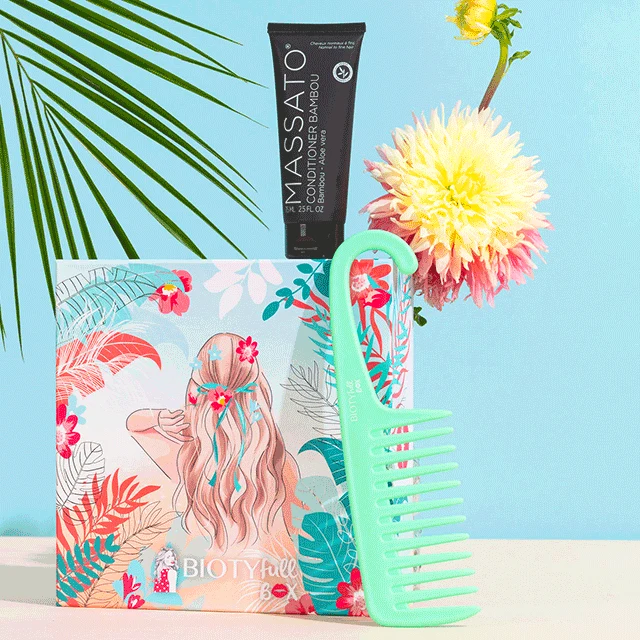 Soin Démêlant Bambou 2-en-1 + Votre Biotyfull Peigne de Douche