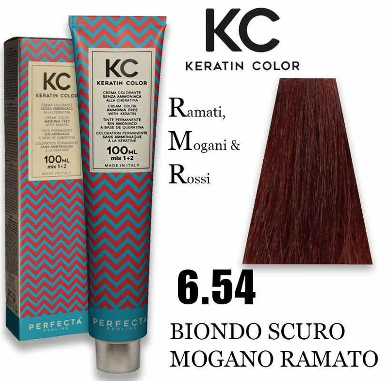 Faipa Professional Crema colorante alla cheratina 6.54 100 ml — Colorazione capelli