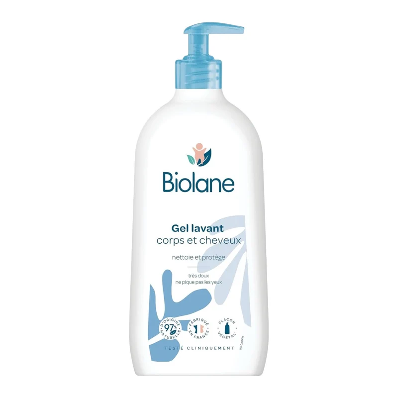 Biolane Gel Lavant Corps & Cheveux Peaux Sensibles Cheveux Fins Bébé