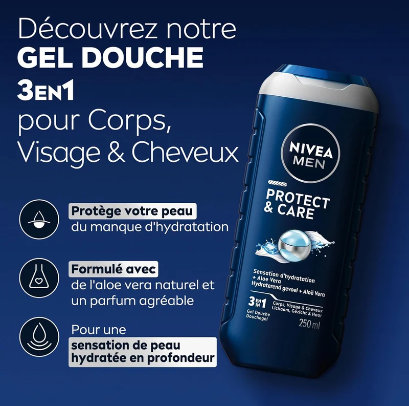 Nivea Douche De Soin Protect & Care Men
