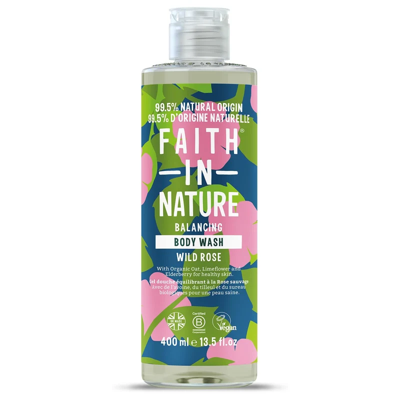 Faith In Nature Wild Rose Gel doccia 400 ml — Gel doccia
