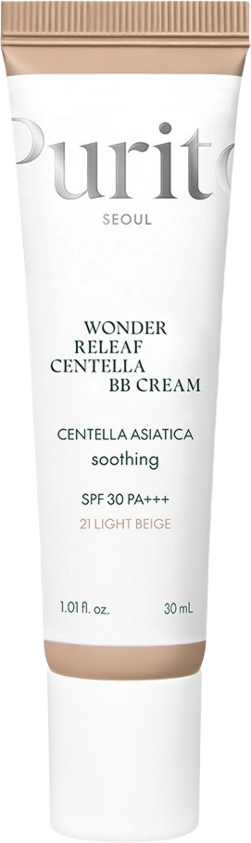 Purito Seoul Wonder Releaf Centella BB Cream SPF30 PA+++ 21 Light Beige 30ml — BB Cream